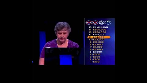 £64,000....idk. Who wants to be a millionaire