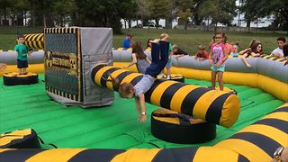 Girl Epically Fails At Inflatable Obstacle Course