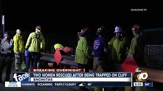 Two women rescued after being trapped on cliff
