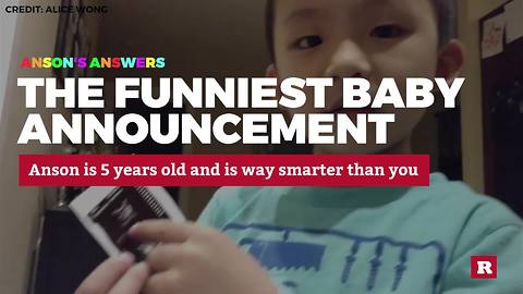 Anson Wong, boy genius, in the funniest baby announcement ever