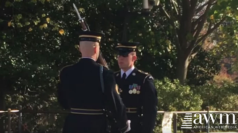 Guard Watching Over the Tomb of Unknown Soldier Gets Stabbed, Keeps His Composure