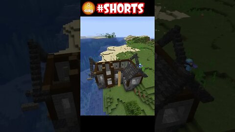 Building Old Watermill in survival Minecraft #shorts #short