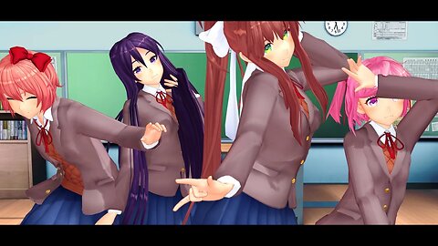 [MMD] DDLC x Machine Gun