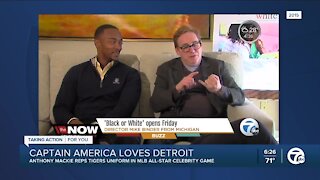 Anthony Mackie repped Detroit at MLB All-Star Celebrity Softball game