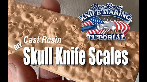 How to make cast resin Skull Knife Handles by Bergknifemaking