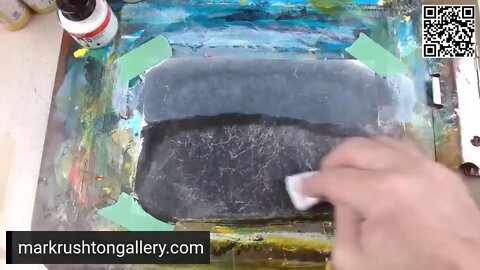 Night Landscape - acrylic ink painting by Mark Rushton (sped up with music)
