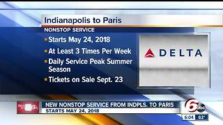 Delta to offer nonstop flight from Indianapolis to Paris starting in 2018