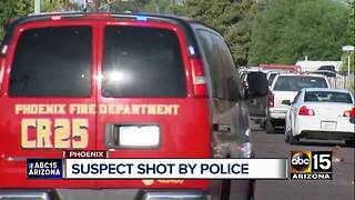 Suspect shot by officer in Phoenix near 19th Ave and Glenrosa Ave