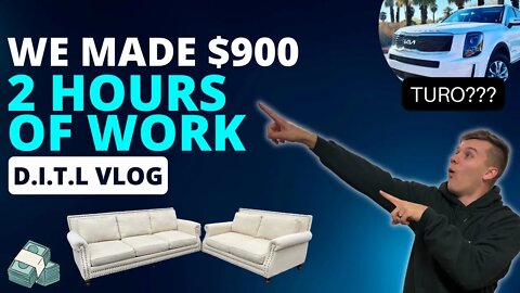 Day In The Life Of A Couch Flipper ($900 Profit In One Day Couch Flipping & Turo)