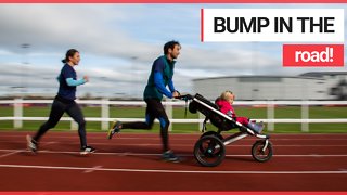 Couple started jogging with their kids in a buggy and now both have world records for pram marathons