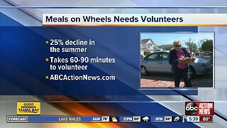 Meals On Wheels in need of volunteers in Pinellas Co. to deliver meals to homebound seniors