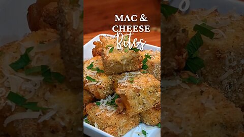 Use up your leftover Mac and cheese with these air fried Mac and cheese bites! #macandcheese
