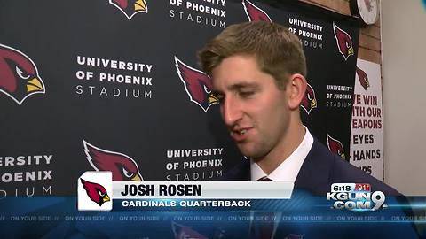 Cardinals introduce Josh Rosen