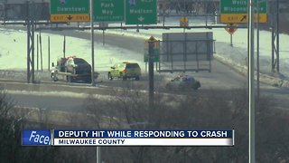 Milwaukee deputy sheriff hit, injured while responding to crash