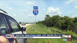 Man stole Uber, left driver on I-75