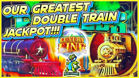 OUR BIGGEST DOUBLE GRAND TRAIN JACKPOT EVER! Luxury Line Cash Express Timberwolf Slot HIGHLIGHT
