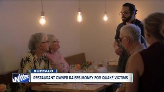 Restaurant owner raises money for quake victims