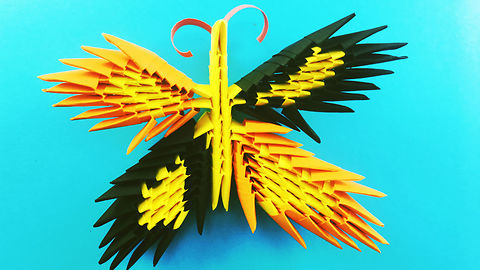 3d origami butterfly - How to make a 3d origami butterfly