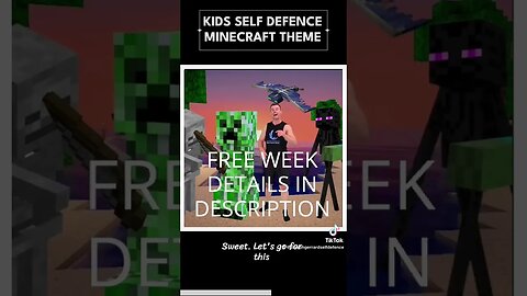 KIDS SELF DEFENCE MINECRAFT THEMED - KIDS AGED 3-12 yrs, FREE WEEK LINK IN DESCRIPTION