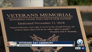 Greenacres holds their first Veterans Day celebration