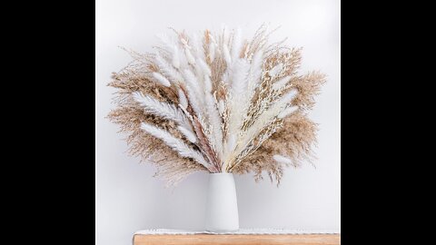 Natural Dried Pampas Grass Bouquet | Wedding Floral Arrangements Home Decorations - 86PCS