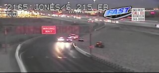 TRAFFIC ALERT: Single-vehicle crash involving LVMPD officer at 215 east, Jones