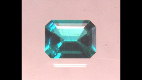 Hydrothermal Beryl with Color of Paraiba Tourmaline Emerald Cut