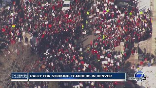 Teachers, union leaders rally at Capitol in Denver during ongoing strike