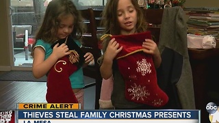Thieves steal family Christmas presents