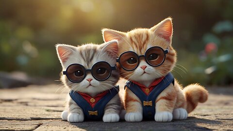 Cute Cats with Nice Glasses
