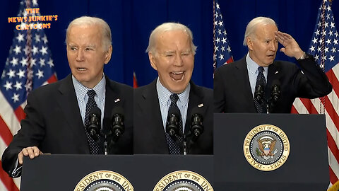Biden Clown Show for his fake audience: "We have already cut the deficit by $1 trillion!.. Over a million miles round trip over the time I was in the US Senate!.. this is not, was not a joke!"
