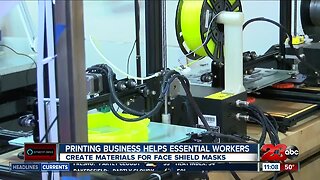 Android's 3D printing services creating face shields with 3D printers for essential workers.