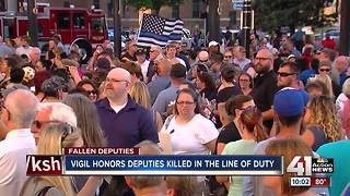 Friends, family and law enforcement remember fallen Wyandotte County deputies at vigil