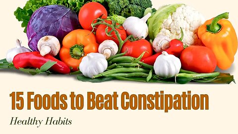15 Healthy Foods to Beat Constipation #health #fiber #apples #prune #kiwi #flaxseed #chiaseeds #food