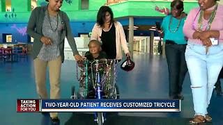 2-year-old patient receives customized tricycle