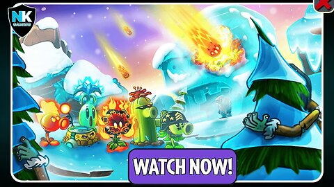 PvZ 2 - Mega Gatling Pea's Winter Adventure - Winter Proving Grounds - Level 12