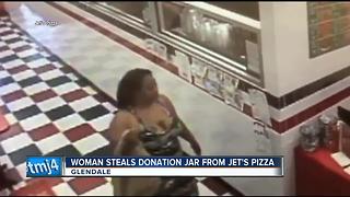 Employees at Glendale pizza restaurant looking for charity jar thief