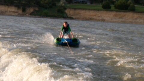 Connor standing on the Tube