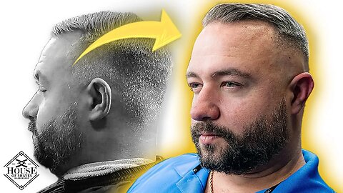 SKIN FADE COMBOVER WITH HARD PART BARBER TUTORIAL