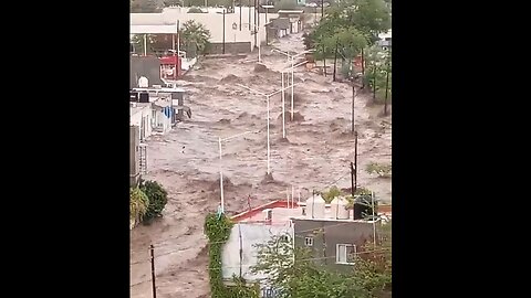 Massive flood in Santa Rosalía Baja California, Mexico
