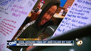 Vigil honors Lemon Grove teen hit, killed by car