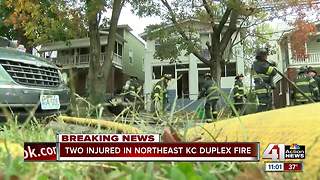 Woman jumps from second story to escape fire