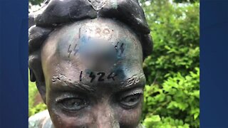 Hateful Speech found on Underground Railroad Statues in Jamestown