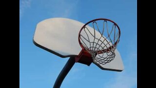 Brothers use leaf blower to play basketball