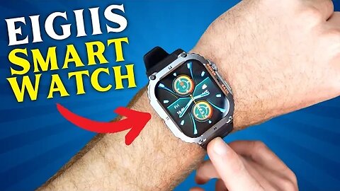 EIGIIS Military Smart Watches for Men 1.96” HD Big Screen Rugged Smart Watch