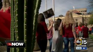 Arizona teachers participate in a walk-out day