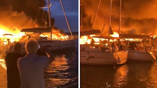 Massive fire claims several yachts in Split, Croatia