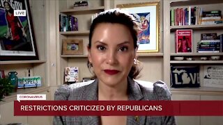 Gov. Gretchen Whitmer responds to Republican criticism over new restrictions