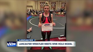 Lancaster wrestler meets WWE role model