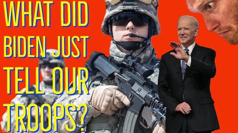 Biden SEEMS To Tell U.S. Troops They Are Going To UKRAINE!!??!!